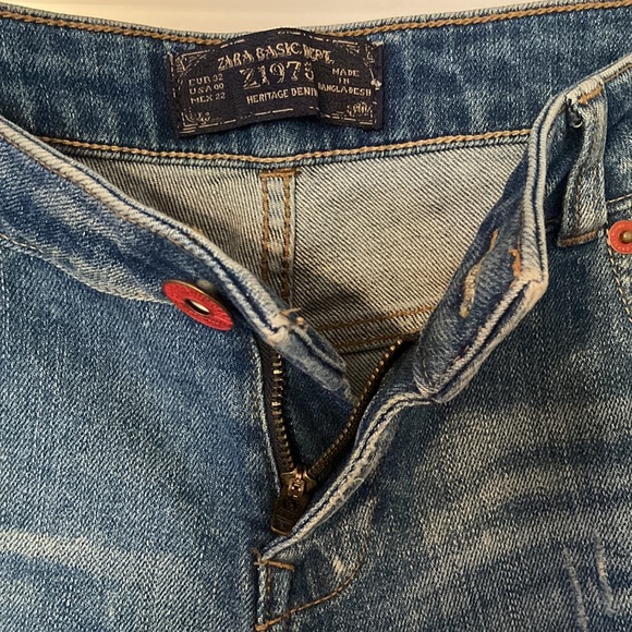 Zara low-rise relaxed fit stretch ripped Z1975 jeans - Picture 6 of 16